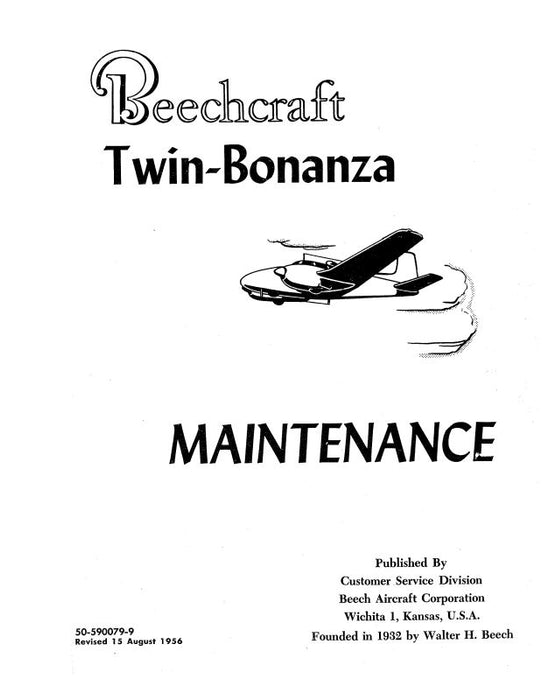 Beech C-50 & D-50 Maintenance Manual (50-590079-9)