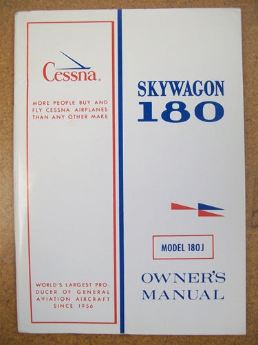 Cessna 180J Skywagon 1974 Owner's Manual USED ORIGINAL