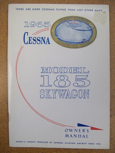 Cessna 185D 1965 Owner's Manual USED ORIGINAL