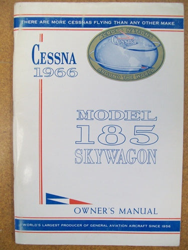 Cessna 185E 1966 Owner's Manual USED ORIGINAL