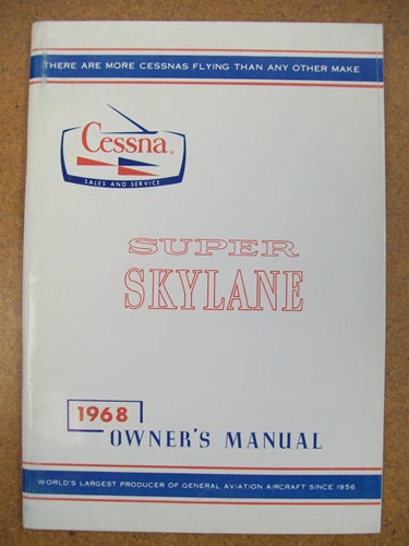 Cessna P206C 1968 Owner's Manual USED ORIGINAL