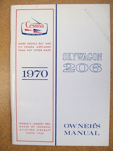 Cessna U206E Skywagon 1970 Owner's Manual USED ORIGINAL