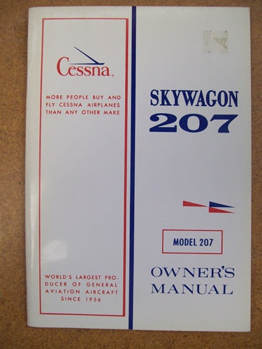 Cessna 207 Skywagon 1971 Owner's Manual USED ORIGINAL