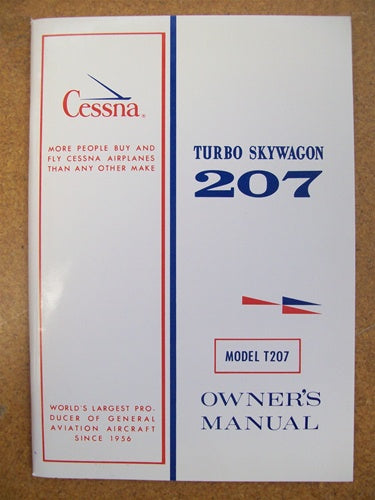 Cessna Turbo 207 Skywagon 1974 Owner's Manual USED ORIGINAL