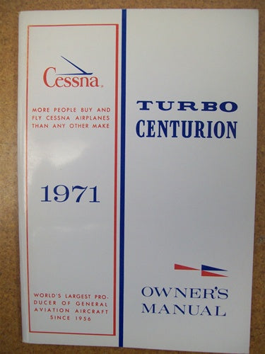 Cessna Turbo 210K Centurion 1971 Owner's Manual USED ORIGINAL