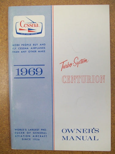 Cessna Turbo 210J Centurion 1969 Owner's Manual USED ORIGINAL