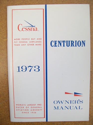 Cessna 210L Centurion 1973 Owner's Manual USED ORIGINAL