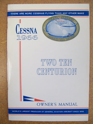 Cessna 210F 1966 Owner's Manual USED ORIGINAL