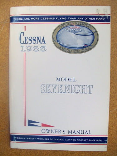 Cessna 320D 1966 Owner's Manual USED ORIGINAL