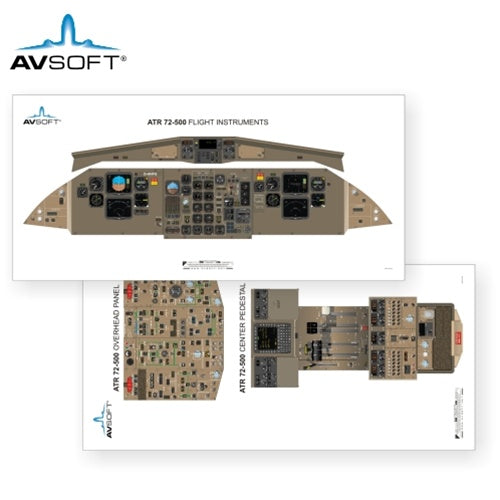 Avsoft ATR72-500 Cockpit Posters (Set of 3 Posters)