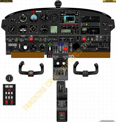 Aviation Training Graphics Piper PA44 Seminole Handheld Cockpit Poster