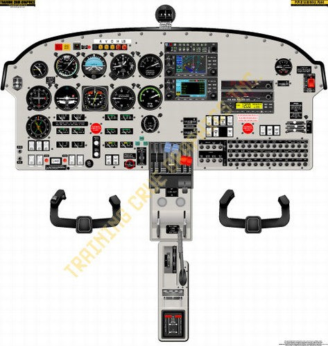 Aviation Training Graphics Piper PA44 Seminole 2000 Handheld Cockpit Poster