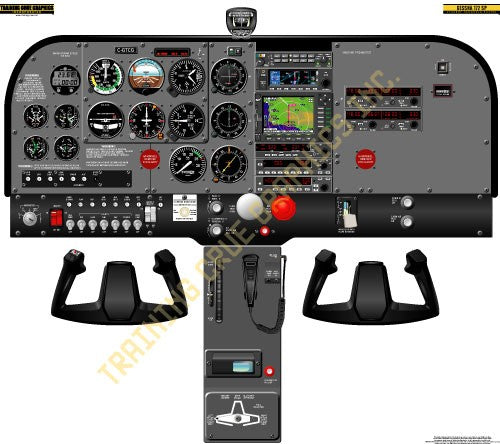 Aviation Training Graphics Cessna 172S SP Handheld Cockpit Poster