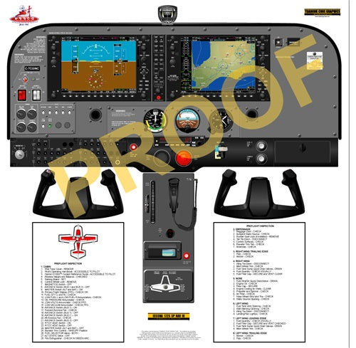 Aviation Training Graphics Cessna 172SP Nav III G1000 Handheld Cockpit Poster (Includes PreFlight Inspection)