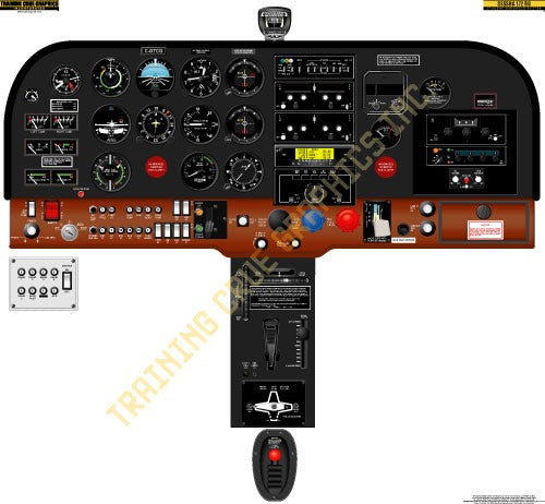 Aviation Training Graphics Cessna 172RG Handheld Cockpit Poster