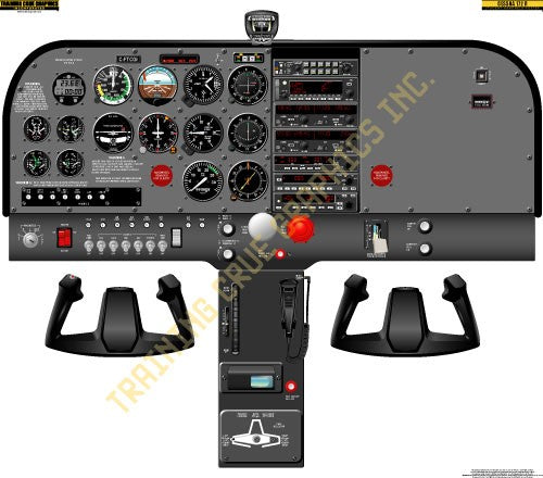 Aviation Training Graphics Cessna 172R Handheld Cockpit Poster