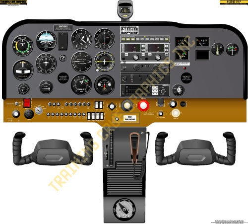 Aviation Training Graphics Cessna 172M Handheld Cockpit Poster