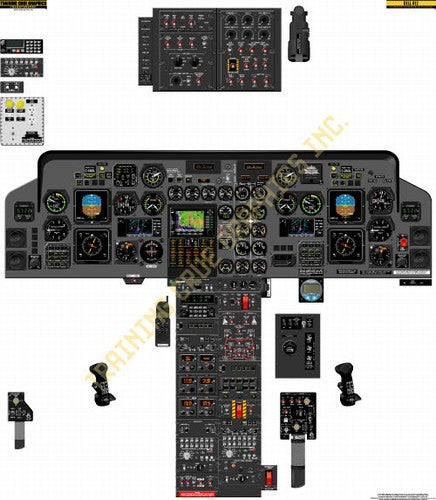 Aviation Training Graphics Bell 412 Handheld Cockpit Poster