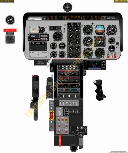 Aviation Training Graphics Bell 206LT Long Ranger Handheld Cockpit Poster