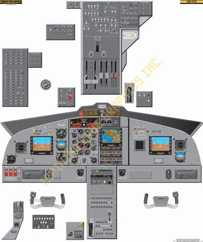 Aviation Training Graphics Bombardier Twin Otter EFIS Handheld Cockpit Poster