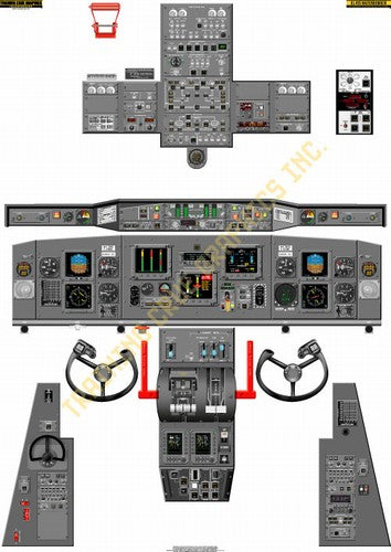 Aviation Training Graphics Bombardier CL 415 Handheld Cockpit Poster