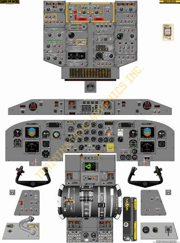 Aviation Training Graphics Bombardier Dash 8 300 EFIS Handheld Cockpit Poster