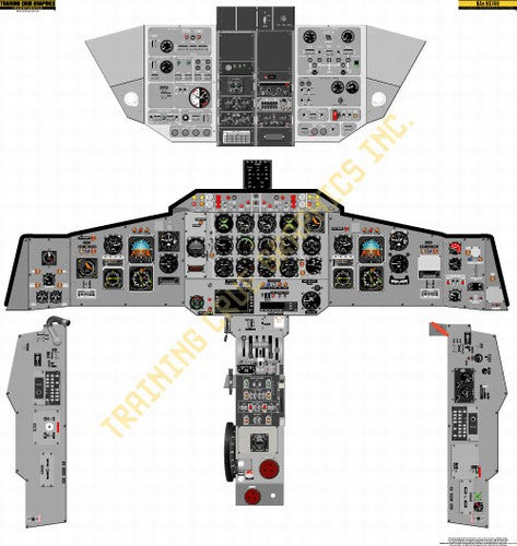Aviation Training Graphics BAe HS748 Handheld Cockpit Poster