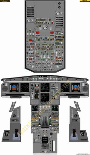 Aviation Training Graphics Airbus 330 Handheld Cockpit Poster