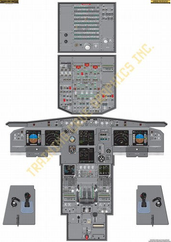 Aviation Training Graphics Airbus 319-320-321 Handheld Cockpit Poster