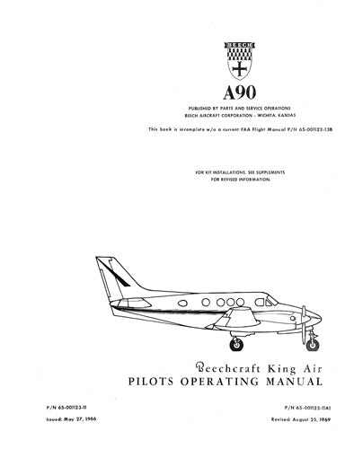 Beech A90 King Air Pilot's Operating Handbook (65-001123-11)