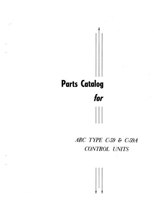 Aircraft Radio Corporation ARC C-59 & C-59A Control Units Parts Catalog (ARC59,A-P-C)