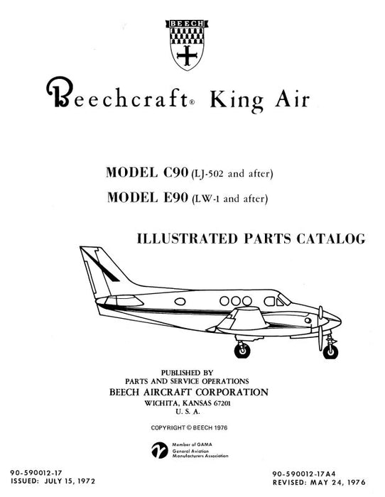 Beech C90 & E90 Series Parts Catalog (9059001217) — Essco Aircraft