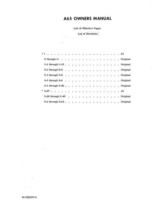 Beech Queen Air 65 Flight Manual (65-001021-29)