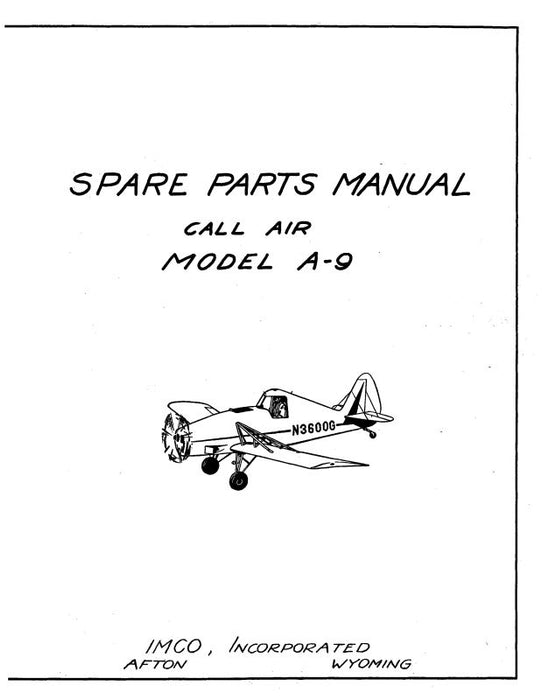Call Air A-9 Call Air Parts Catalog (CRA9-P-C)