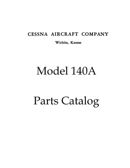 Cessna 140A 1949-51 Parts Catalog