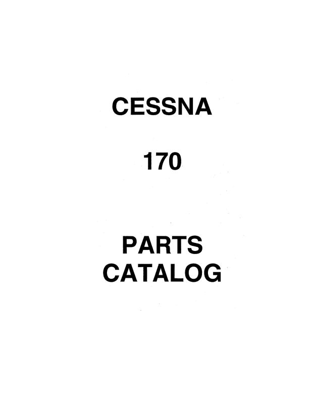 Cessna 170 1948 Illustrated Parts Catalog — Essco Aircraft
