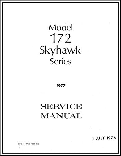 Cessna 172 & Skyhawk Series 1977 Maintenance Manual