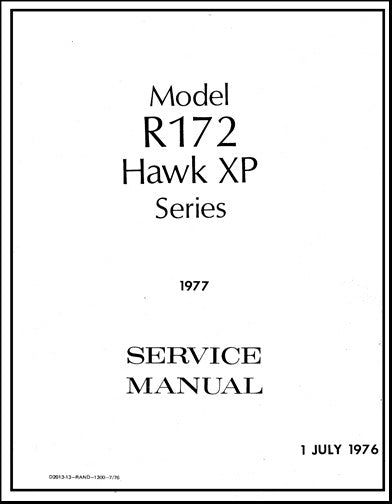 Cessna R172 Hawk XP Series 1977 Maintenance Manual (D2013-13)