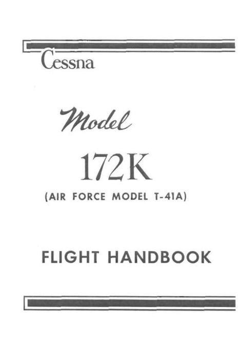 Cessna 172K Air Force Model T-41A Flight Handbook