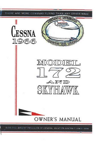 Cessna 172G & Skyhawk 1966 Owner's Manual