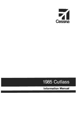 Cessna 172Q Cutlass 1985 Pilot's Information Manual