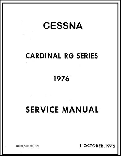 Cessna 177RG CardinalRG1976 Maintenance Manual