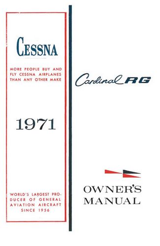 Cessna 177RG Cardinal 1971 Owner's Manual