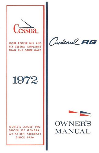 Cessna 177RG Cardinal 1972 Owner's Manual