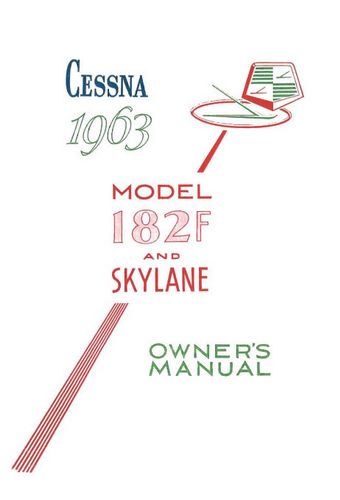 Cessna 182F Skylane 1963 Owner's Manual