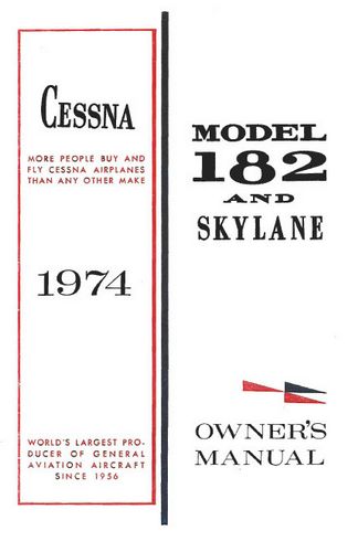 Cessna 182P & Skylane 1974 Owner's Manual
