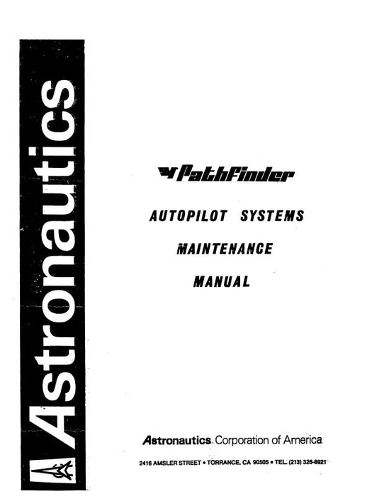 Astronautics Corp Of America P1,P2,P2A,P3,P3A,P3B 1976 Maintenance Manual (ANP1,2,3,76M)