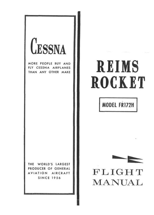 Cessna FR172H Reims Rocket Flight Manual (FR17200276)