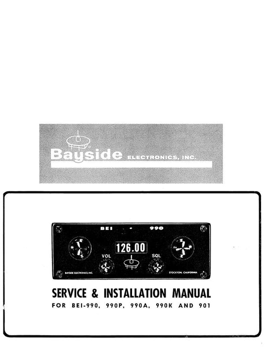 Bayside Electronics, Inc. Model BEI-990,P,A,K & 901 Installation & Maintenance Manual (BYBEI990-INM-C)