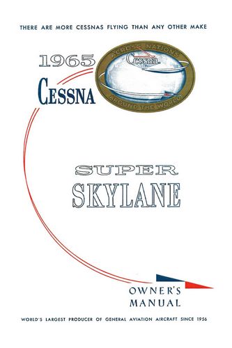 Cessna P206 Super Skylane 1965 Owner's Manual